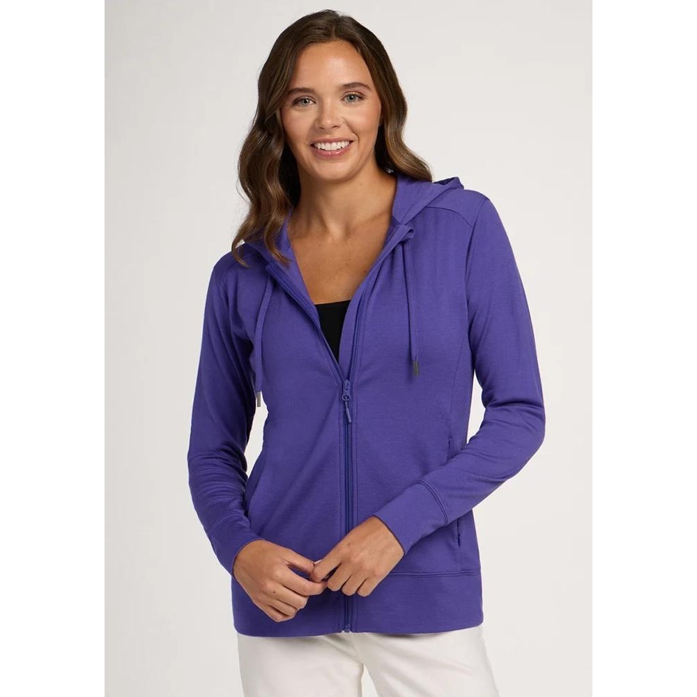 Woolx Ryann Hoodie All season Merino Wool Full Zip Hoodie Purple Sz 1X New W Tag